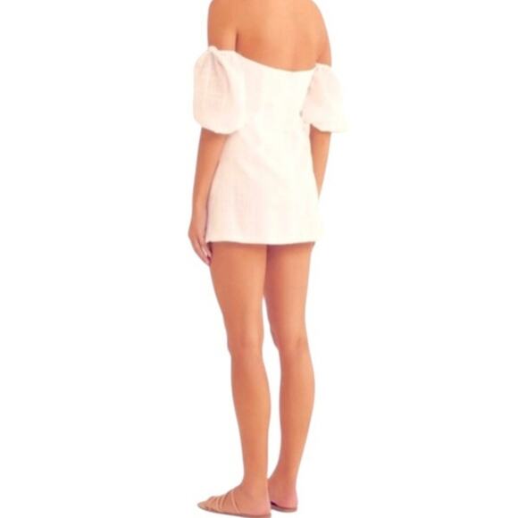 NWT Rumer The Label Revolve Chloe Off Shoulder Mini Dress Puff Sleeve Medium - Picture 3 of 12